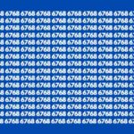 Kde je číslo, které se liší: musíme najít 6767 mezi